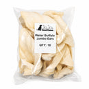 White Puffed Water Buffalo Ears for Dogs | Natural Buffalo Ear Chews 10 Pack