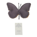 Butterfly-shaped canvas and jute dog chew toy 6 pack on clip strip