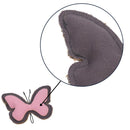 Butterfly-shaped canvas and jute dog chew toy