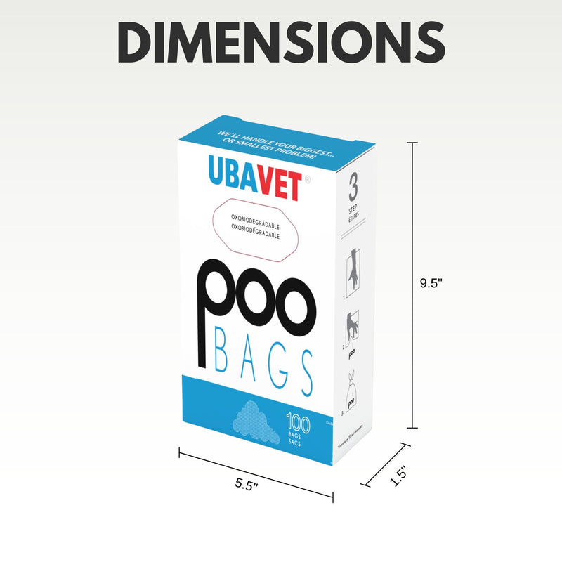 UBAVET DOO Waste Bags for Dogs & Cats (100-pack)