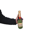 Champagne themed plush dog toy combo with crinkle and squeaker