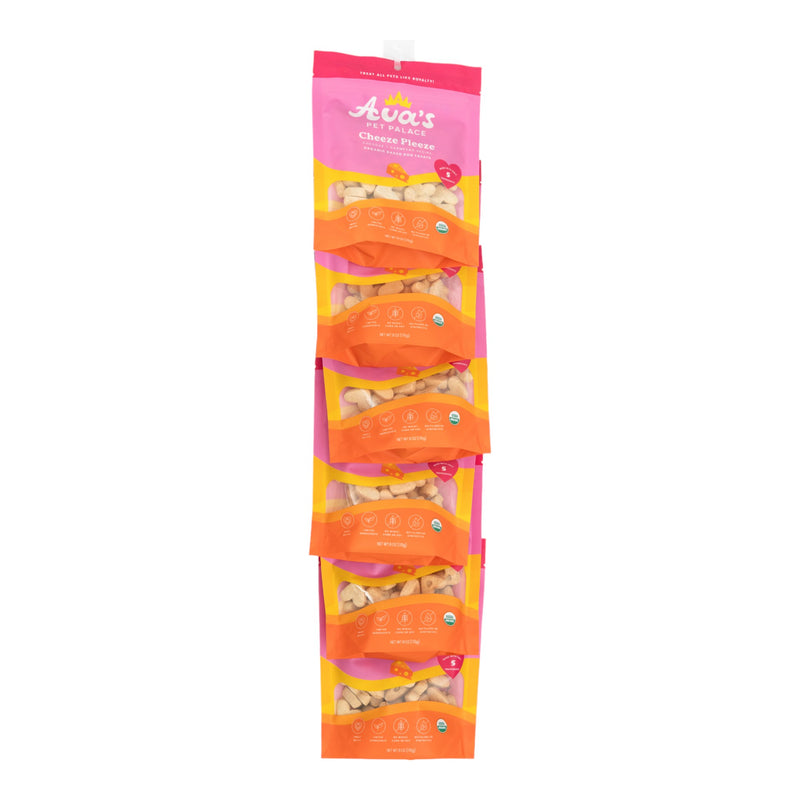 Ava's Pet Palace Organic Baked Dog Treats - Cheeze Pleeze ( 6-Pack on Hanging Clip Strips )