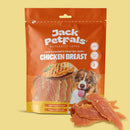 Jack PetPals chicken breast jerky dog treats 6 pack hanging clip strip display
