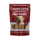 Country Living beef center cut bones for dogs, 5-count natural chews