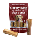 Country Living beef center cut bones for dogs, 5-count natural chews