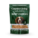 4" × 4" BBQ-Basted Beef Cheek Chips | Natural Dog Chews
