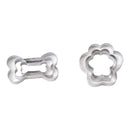 Stainless steel cookie cutters for baking homemade dog treats