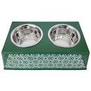 Eco-friendly raised dog feeder
