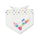 Dog birthday kit bandana hat bow tie plush toy 4 pack clip strip display