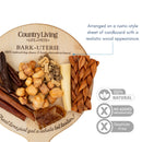 Charcuterie-style natural dog treat board with assorted chews and treats