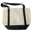 canvas tote bag with dog and tractor country design