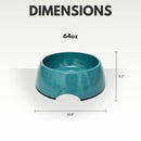 Eco-friendly bamboo dog bowl in teal blue