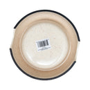 Eco-friendly bamboo dog bowl with white swan design