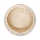 Eco-friendly bamboo dog bowl with white swan design