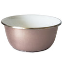 rose gold deep dog bowl with paw print design