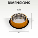 Eco-friendly non-skid ribbed cat and dog bowl in golden yellow