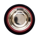 Eco-friendly non-skid ribbed cat and dog bowl in merlot red