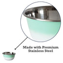 mint green deep stainless steel dog bowl eco friendly design