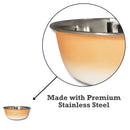 Peach coral deep stainless steel dog bowl eco friendly design