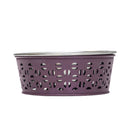 Eco-friendly stainless steel farmhouse dog bowl in plum wine, 16oz