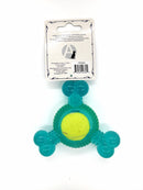 TPR three bone tennis ball squeaky chew toy for dogs