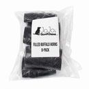 5" Meaty Buffalo Horns – Natural Water Buffalo Dog Chew for Aggressive Chewers
