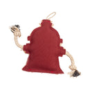 Fire hydrant canvas and jute dog chew toy