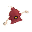 Fire hydrant canvas and jute dog chew toy