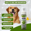 Foaming pet shampoo and conditioner
