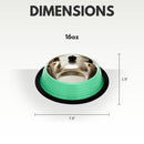 Green eco-friendly non-skid cat and dog bowl
