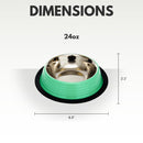 Green eco-friendly non-skid cat and dog bowl