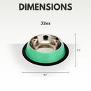 Green eco-friendly non-skid cat and dog bowl