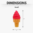 Freezable ice cream cone dog toy