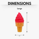 Freezable ice cream cone dog toy