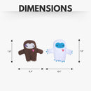 interactive squeaky yeti snowman plush dog toy set