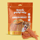 Jack PetPals chicken breast jerky dog treats 6 pack hanging clip strip display