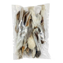 natural rabbit ear chews with fur for dogs pack