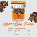 BAFFS NATURALS lamb lung biscuits dog treats