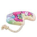 magical llama plush dog toy with crinkle and squeak features