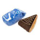 Cake slice and milk plush dog toy combo