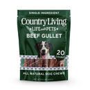 Country Living 6-inch beef gullet flats dog treats, 20-count natural single ingredient chews