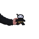 Ninja pink and black plush dog toy gift set on clip strip