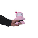 Ninja pink and black plush dog toy gift set on clip strip