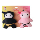 Pawsome Duo: Ninja Pink and Black Plush Dog Toy Gift Set