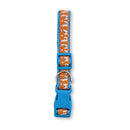 nylon dog collar with embroidered llama pattern