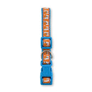 nylon dog collar with embroidered llama pattern