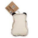 Panda-shaped canvas and jute dog chew toy