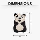Panda-shaped canvas and jute dog chew toy