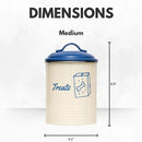 Pet food and treat storage canister set in French blue