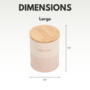 White swan and gold pet treat storage canister set